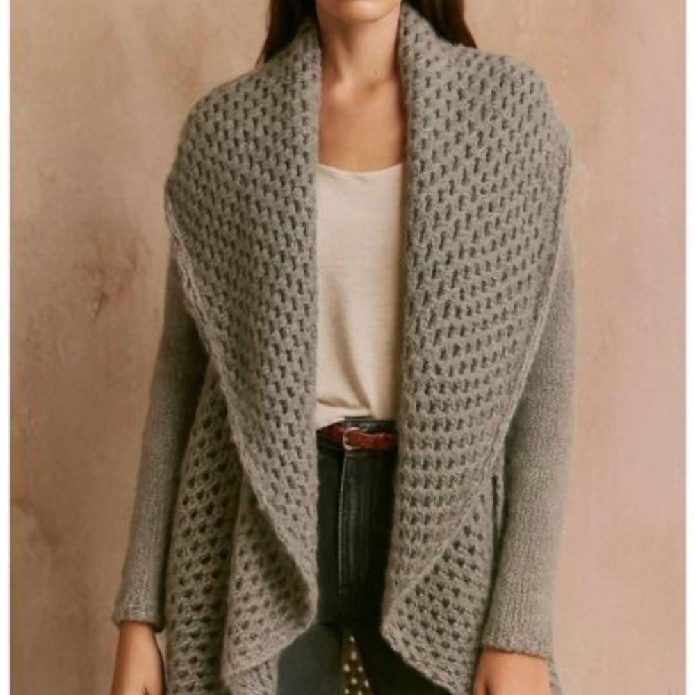 Elsamanda Gray Knit mohair blend Sweater. Size M